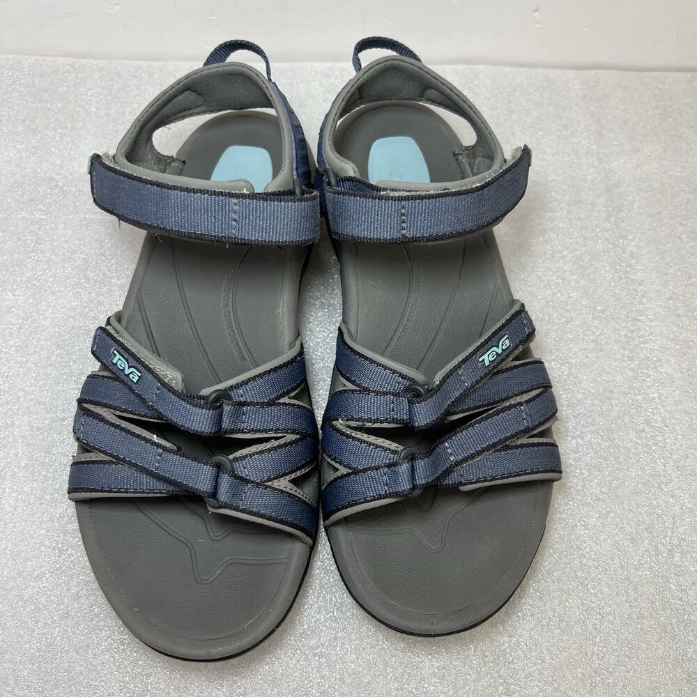 Teva Tirra Women's Gray Blue Hiking Gorpore Strappy Sandals Granola Sz 7
